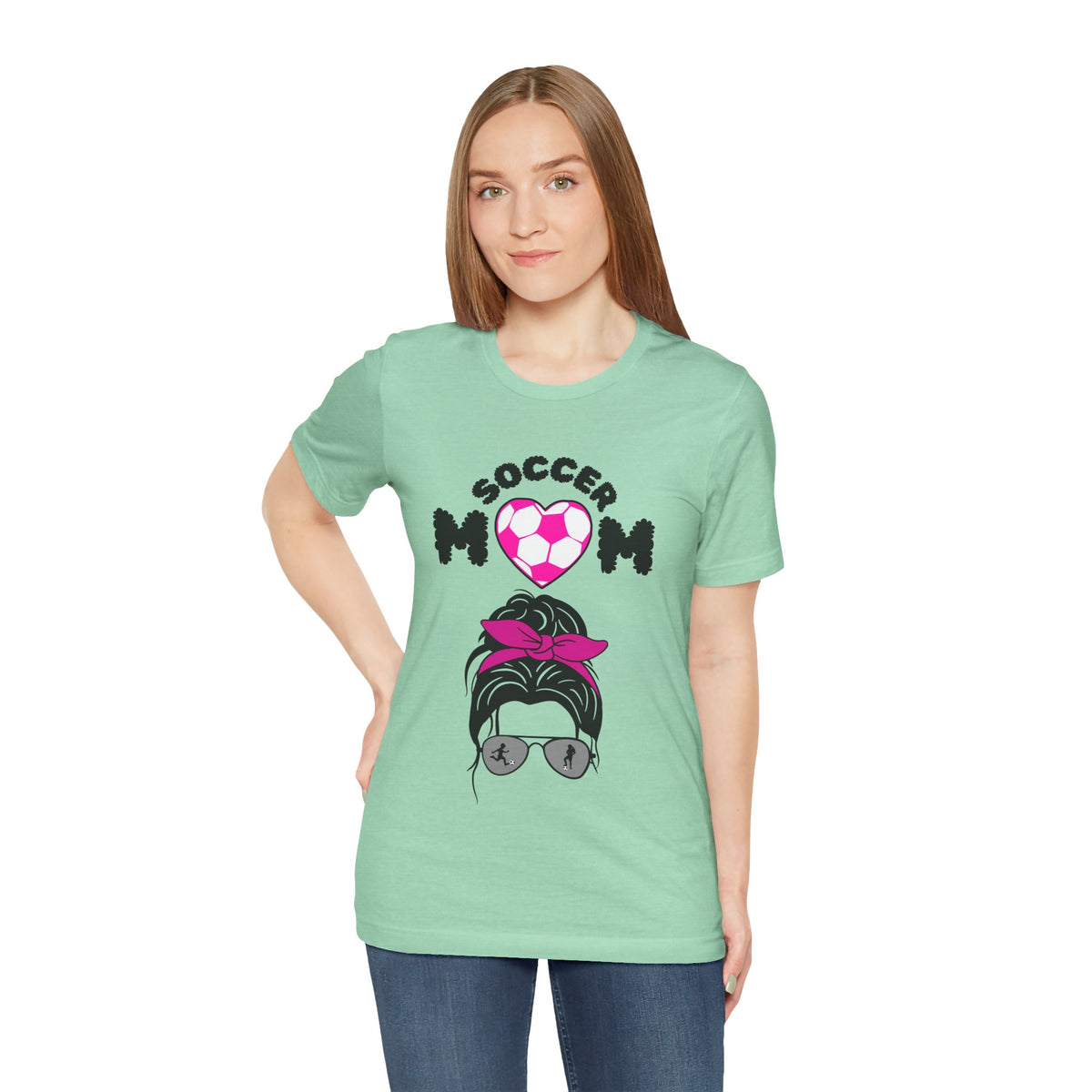 Adult Mom Soccer Graphic T-Shirt