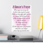 A Dancer's Prayer theatre wall art poster on bedroom wall great gift for performers and dancers Size 18x24