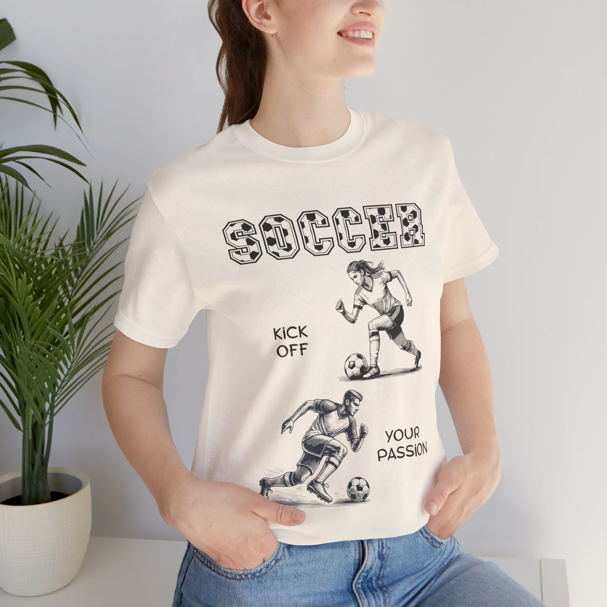 Adult Soccer Kick Off Your Passion Graphic T-Shirt