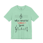 Adult Where Words Fail Music Speaks Graphic T-Shirt