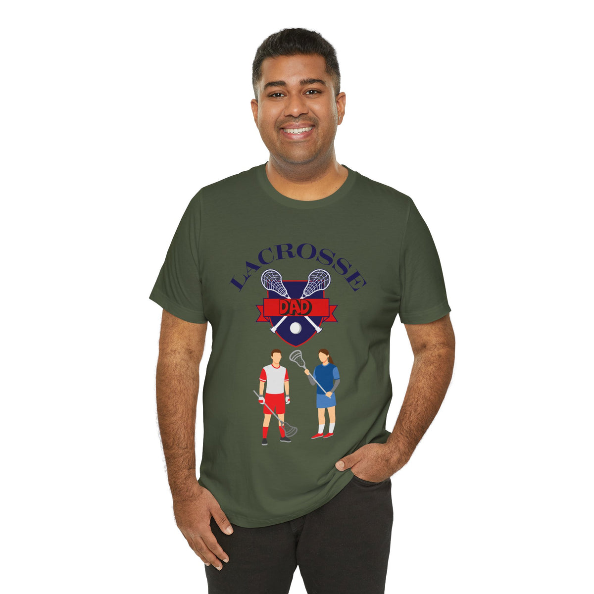 Adult Dad Lacrosse Graphic T-Shirt