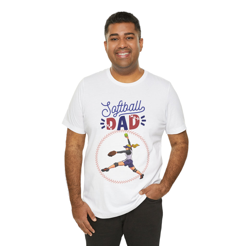 Adult Dad Softball Graphic T-Shirt