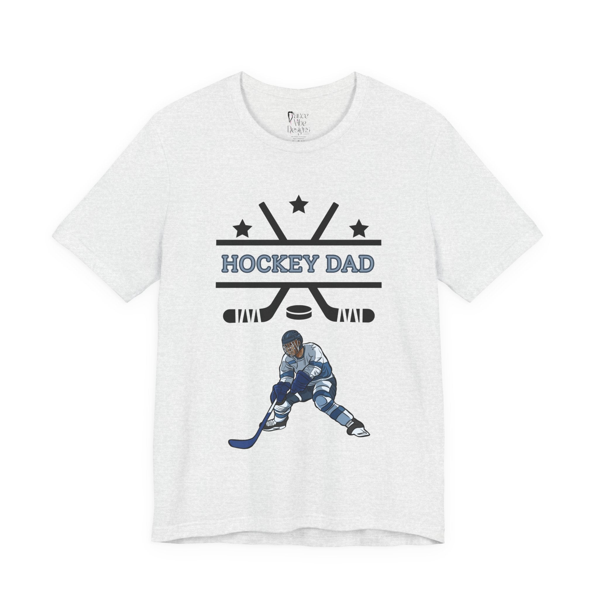 Adult Dad Hockey Son Graphic T-Shirt - Unisex Bella + Canvas 3001 Crew Neck Tee