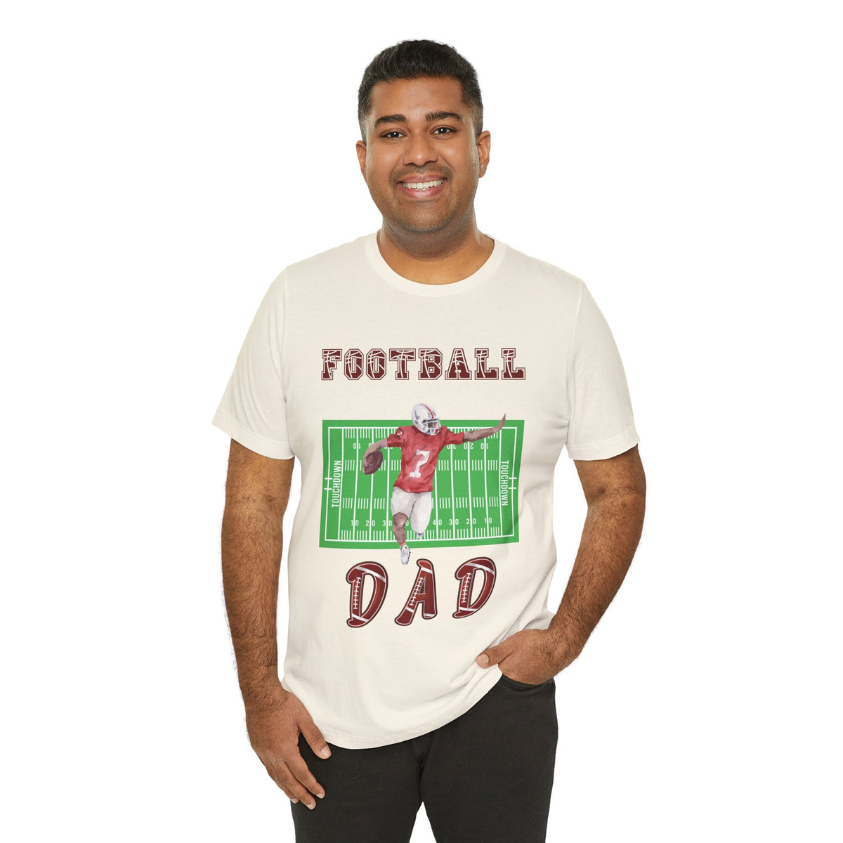 Adult Dad Football Graphic T-Shirt