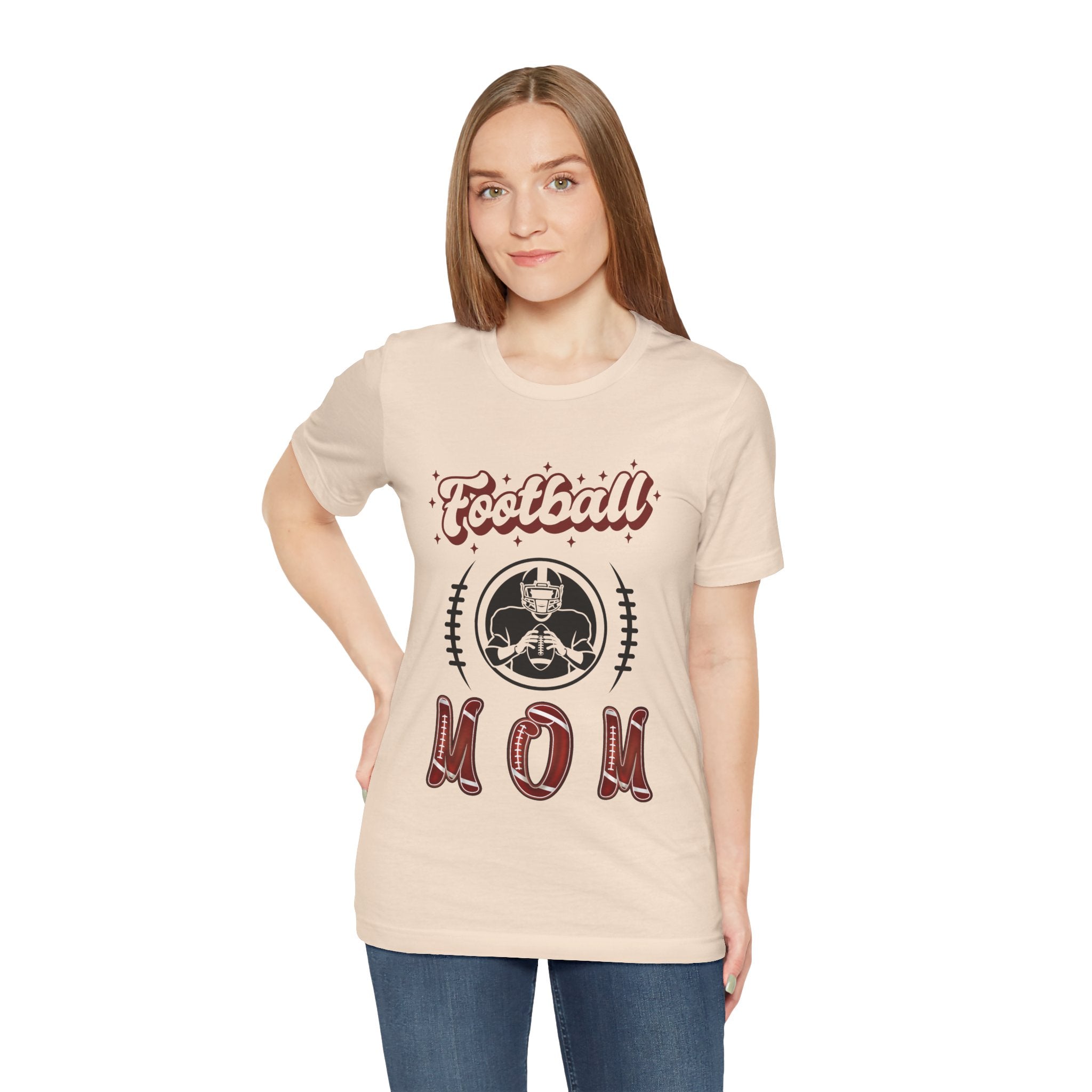 Adult Mom Football Graphic T-Shirt