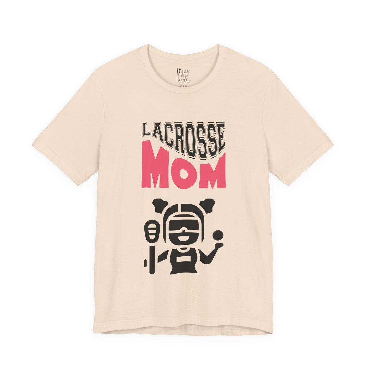 Adult Mom Lacrosse Cartoon Graphic T-Shirt