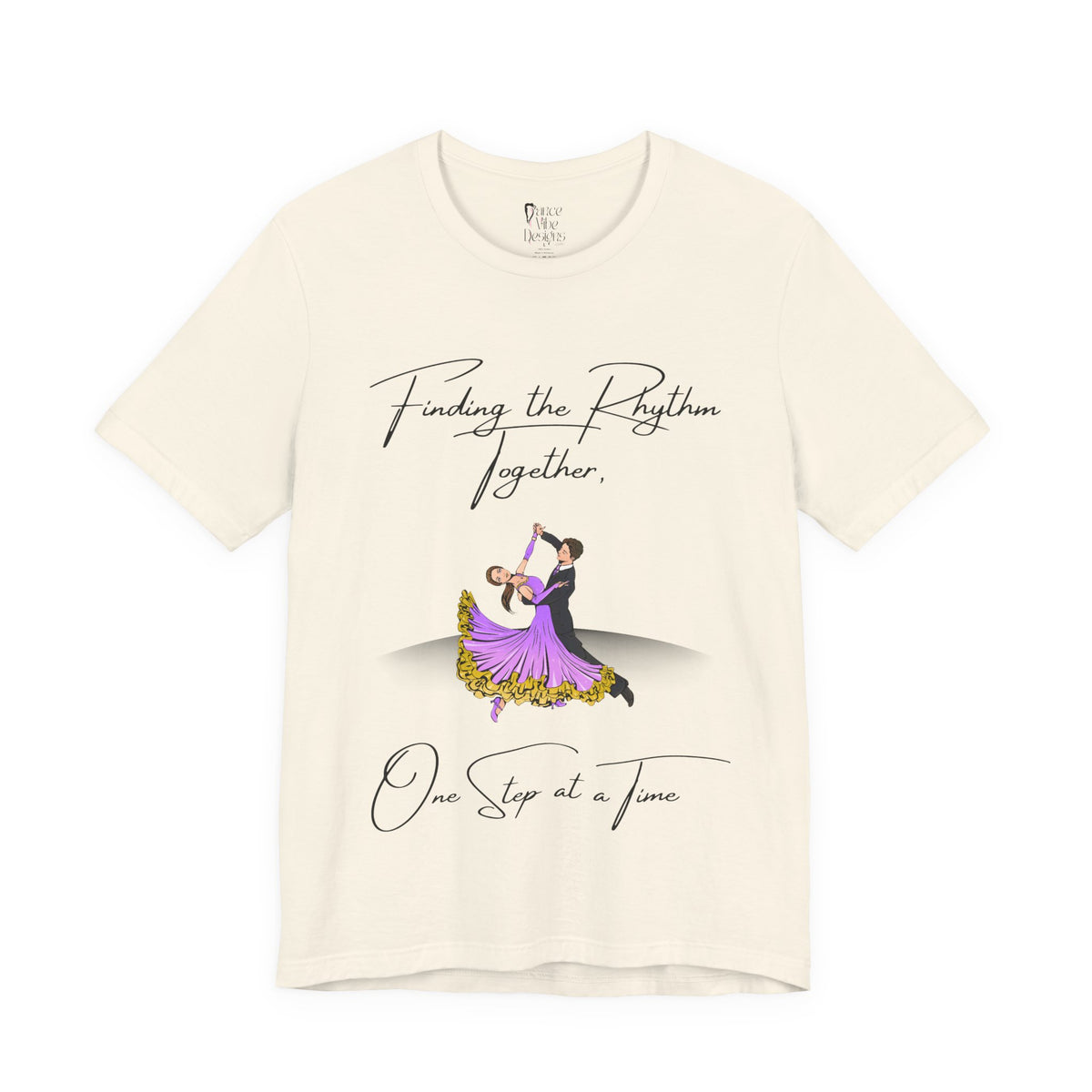 Adult Finding Rhythm Together Ballroom Latin Dance Couple Graphic T-Shirt