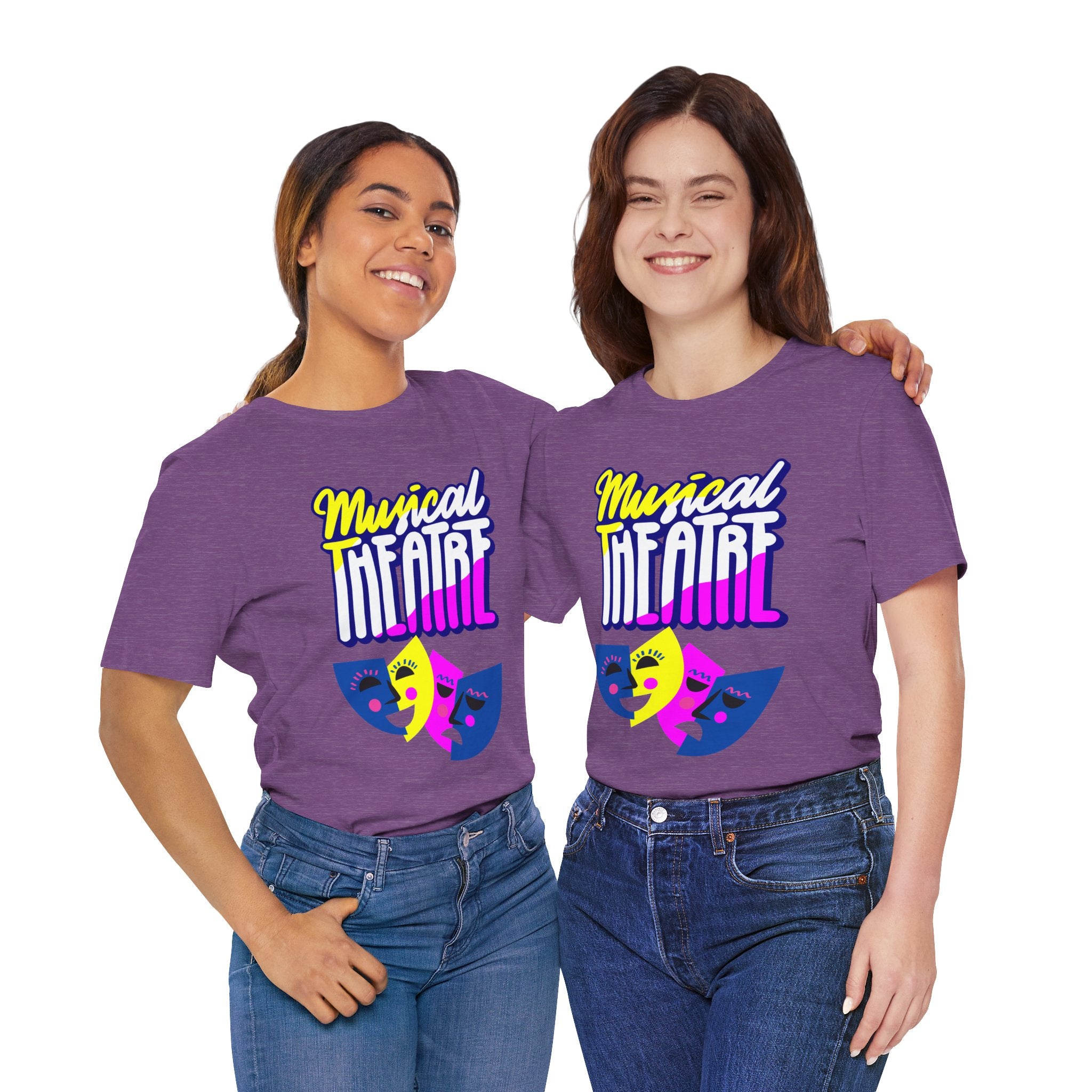Adult Musical Theater Rainbow Mask Graphic T-Shirt
