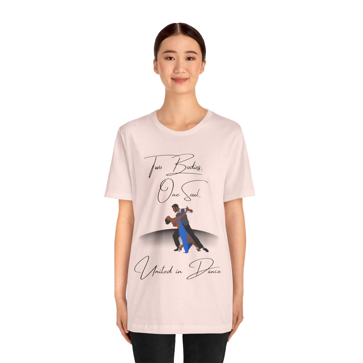 Adult Two Bodies One Soul Ballroom Latin Dance Couple Graphic T-Shirt