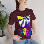 Adult Musical Theater Rainbow Mask Graphic T-Shirt