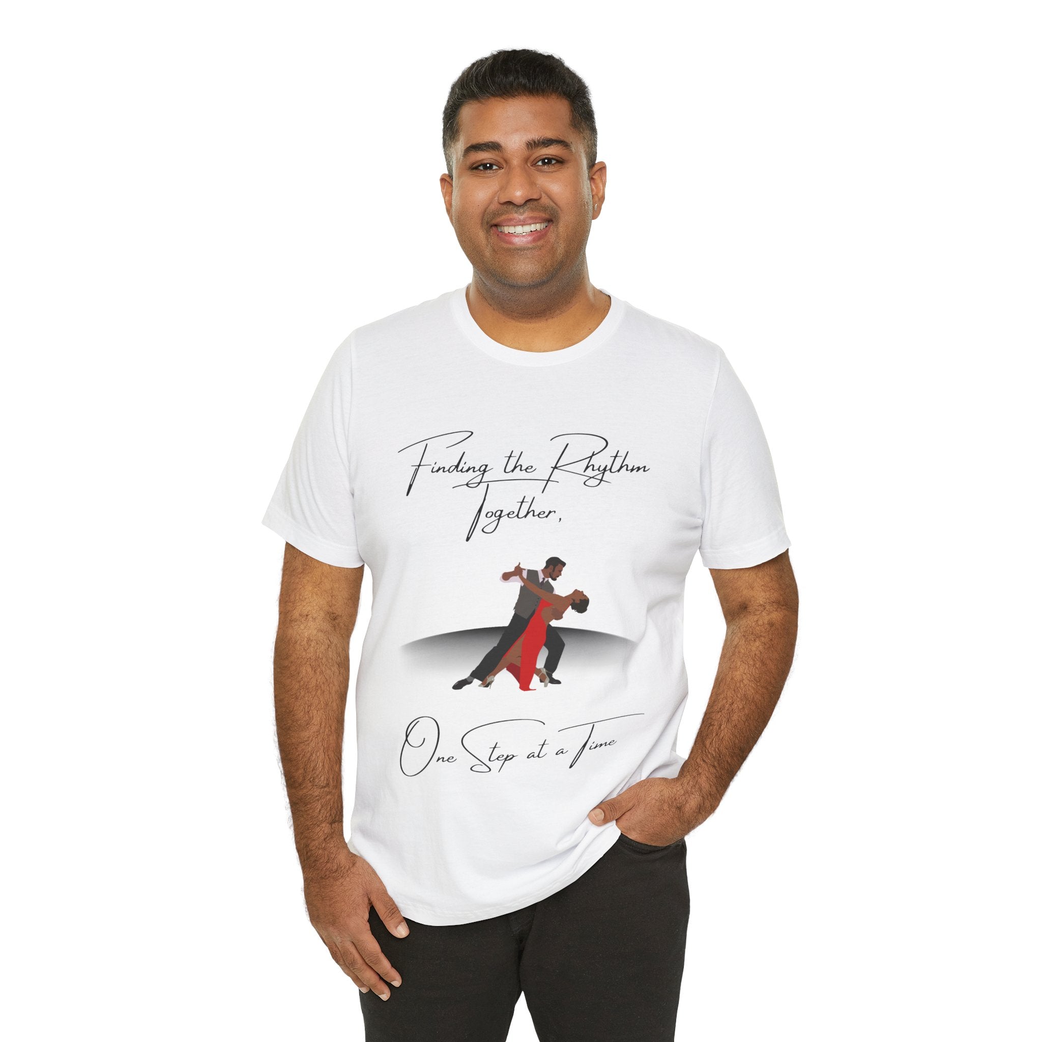 Adult Finding Rhythm Together Ballroom Latin Dance Couple Graphic T-Shirt