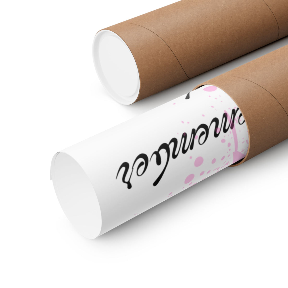 A Dancer's Prayer wall art poster rolled up view in sturdy brown shipping sleeve
