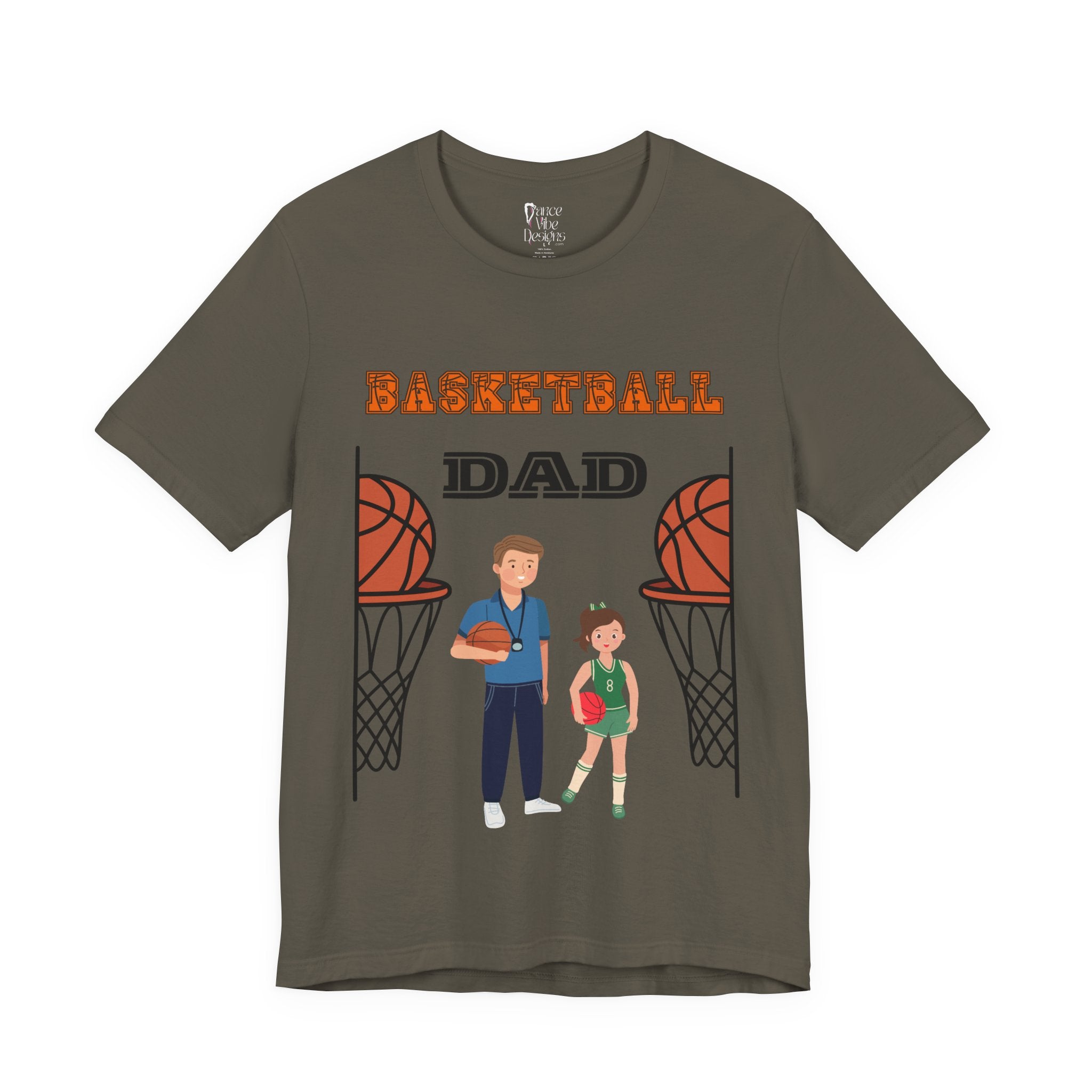 Adult Dad Basketball Daughter Graphic T-Shirt