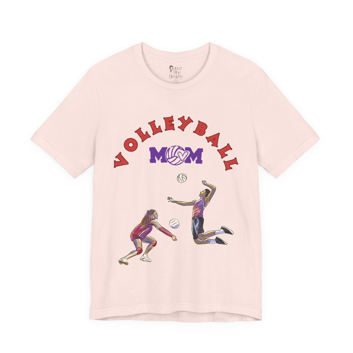 Adult Mom Volleyball Sportswear Graphic T-Shirt