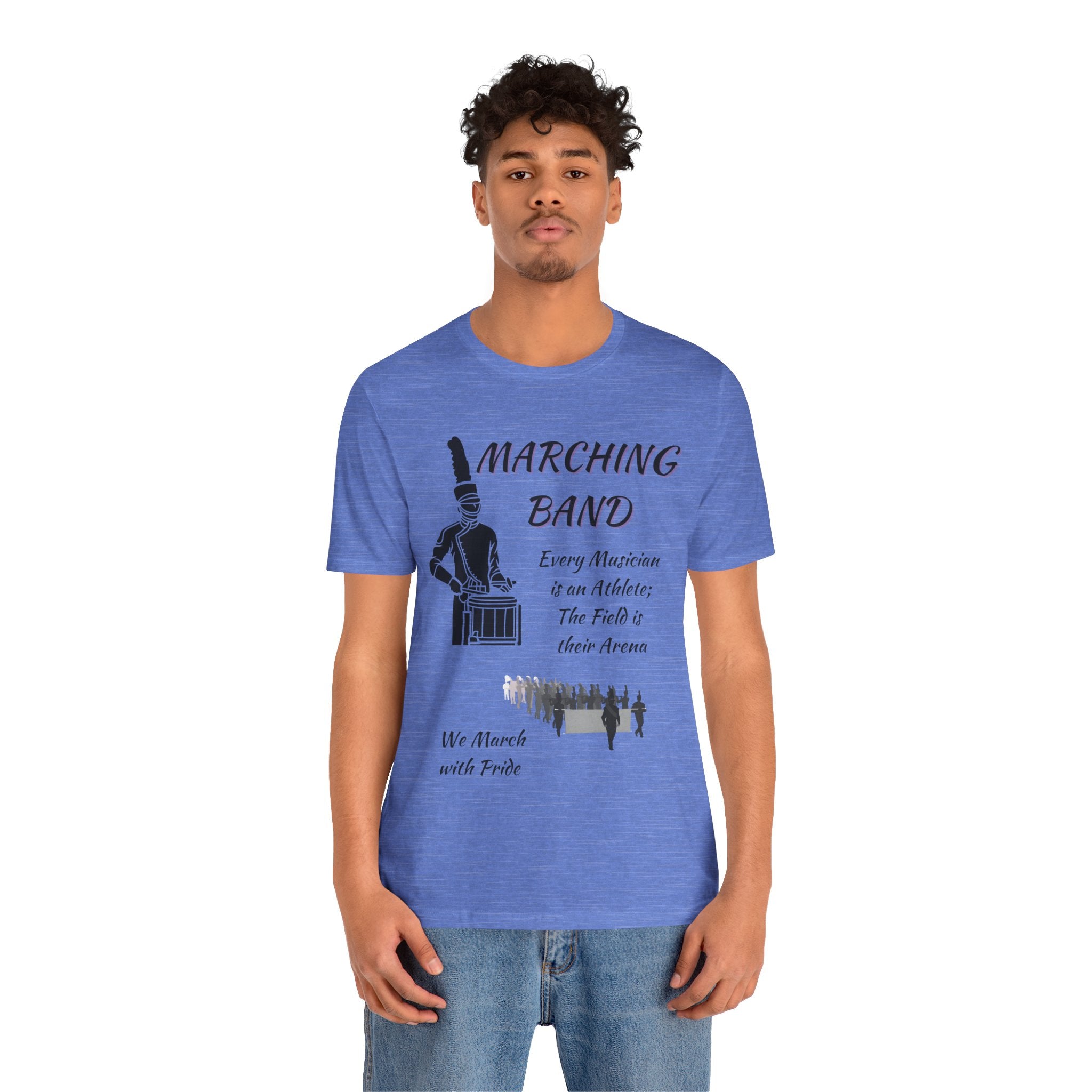 Adult Marching Band We March With Pride Graphic T-Shirt