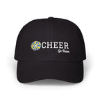 Black cap with CHEER Go Team text and logo embroidery.