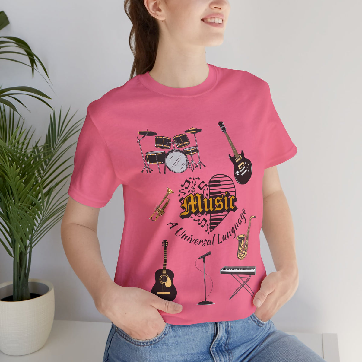 Adult Music A Universal Language Graphic T-Shirt
