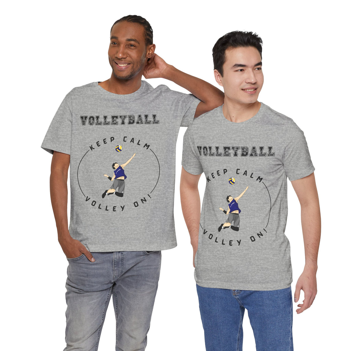 Adult Volleyball Male Graphic T-Shirt