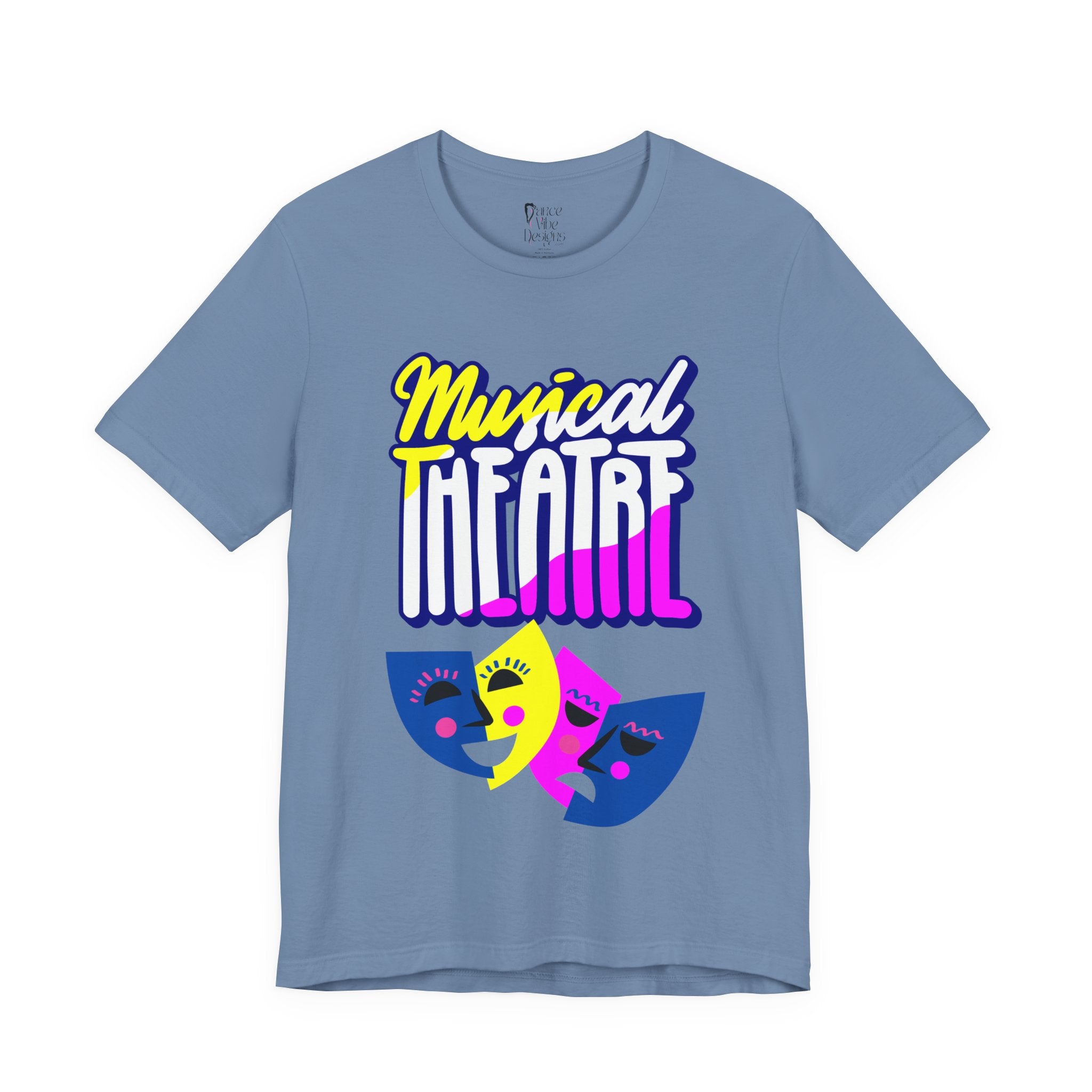 Adult Musical Theater Rainbow Mask Graphic T-Shirt