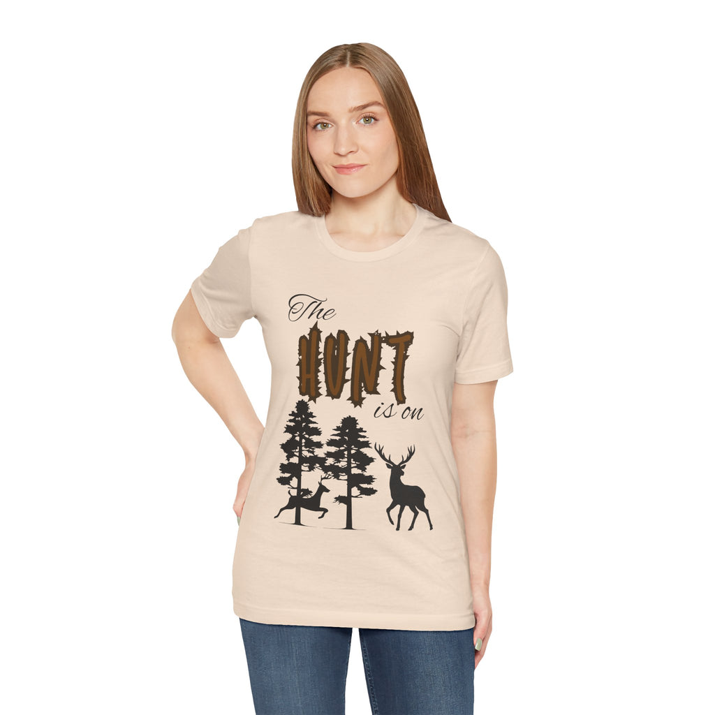 Adult Hunting The Hunt Is On Graphic T-Shirt
