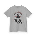 Front view of a youth Gildan 5000B heavy cotton t-shirt in sport grey with a Ballroom Dance Couples theme