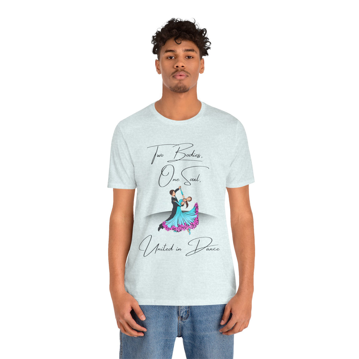Adult Two Bodies One Soul Ballroom Latin Dance Couple Graphic T-Shirt