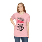 Adult Mom Lacrosse Cartoon Graphic T-Shirt