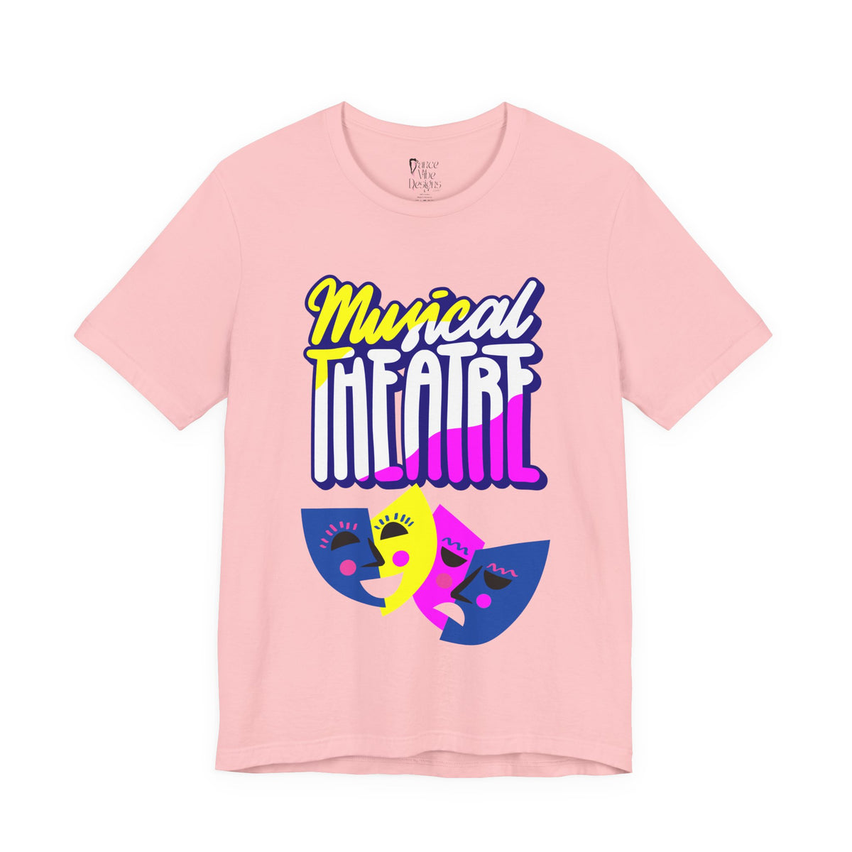 Adult Musical Theater Rainbow Mask Graphic T-Shirt