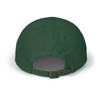 Back view of a spruce cap with an adjustable strap.