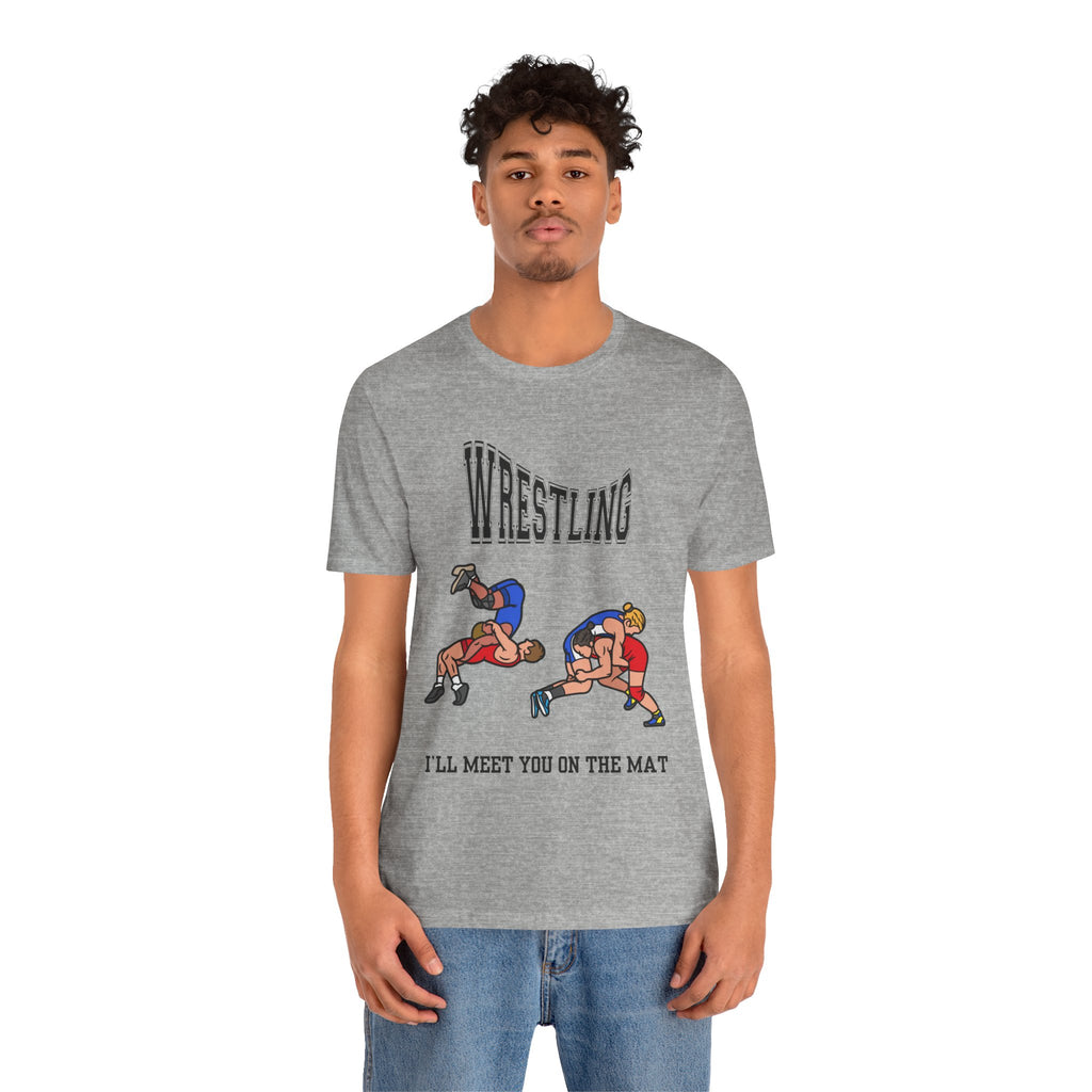 Adult Wrestling I'll Meet You On The Mat Graphic T-Shirt