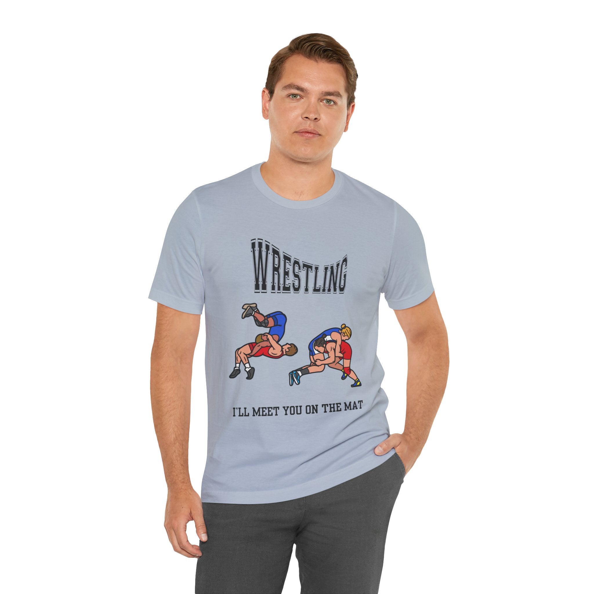Adult Wrestling I'll Meet You On The Mat Graphic T-Shirt