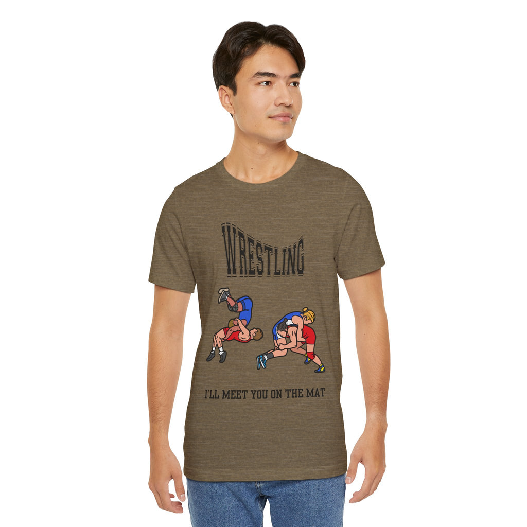 Adult Wrestling I'll Meet You On The Mat Graphic T-Shirt